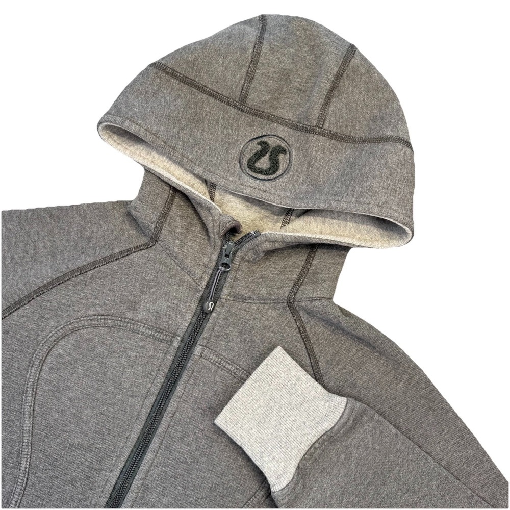 LULULEMON SCUBA HOODIE Gray Classic Full Zip Yoga Jacket Size Small